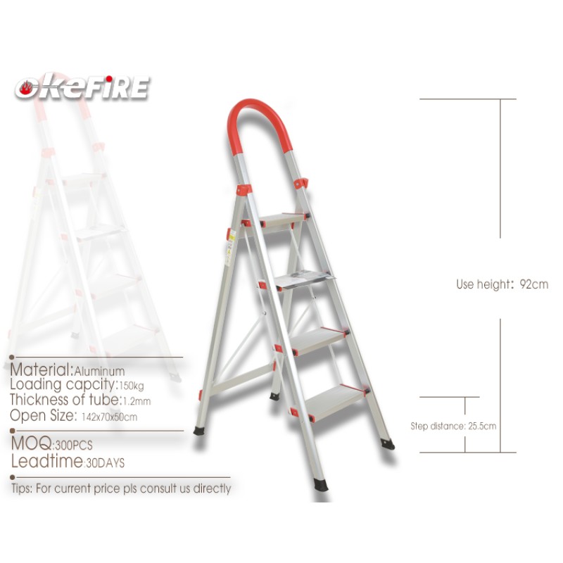 Folding Ladder Supplier - 4 Step Aluminum Household