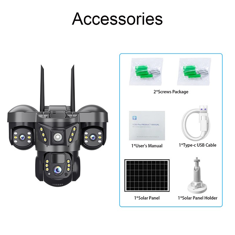 Network Camera Supplier - 12MP Three Lens Two Way Audio