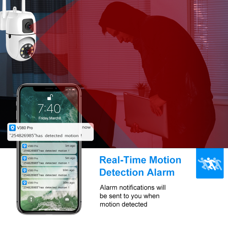 Smart Camera Manufacturer - 3MP Dual Lens Alarm Push