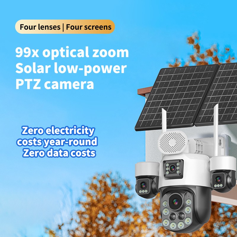 Solar Camera Supplier - 16MP 4 Lens 99X Zoom Tracking