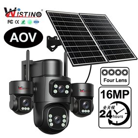 4G Solar Camera Supplier - Dual Panel 4 Lens Auto Tracking
