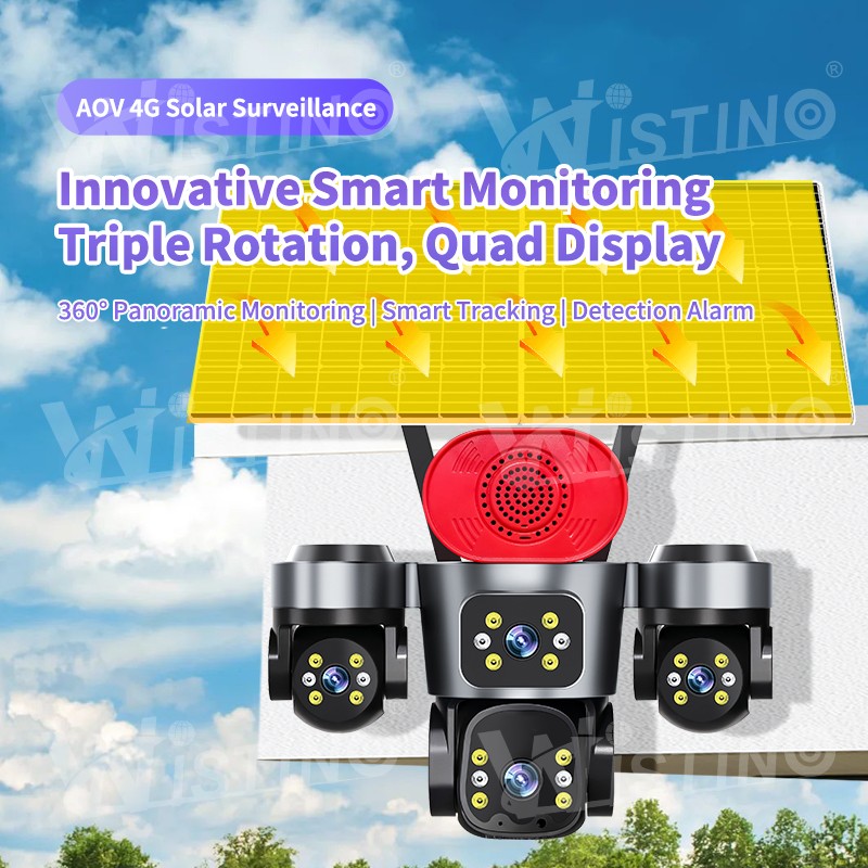 Solar Network Camera Supplier - 16MP Dual Panel 4G Speaker