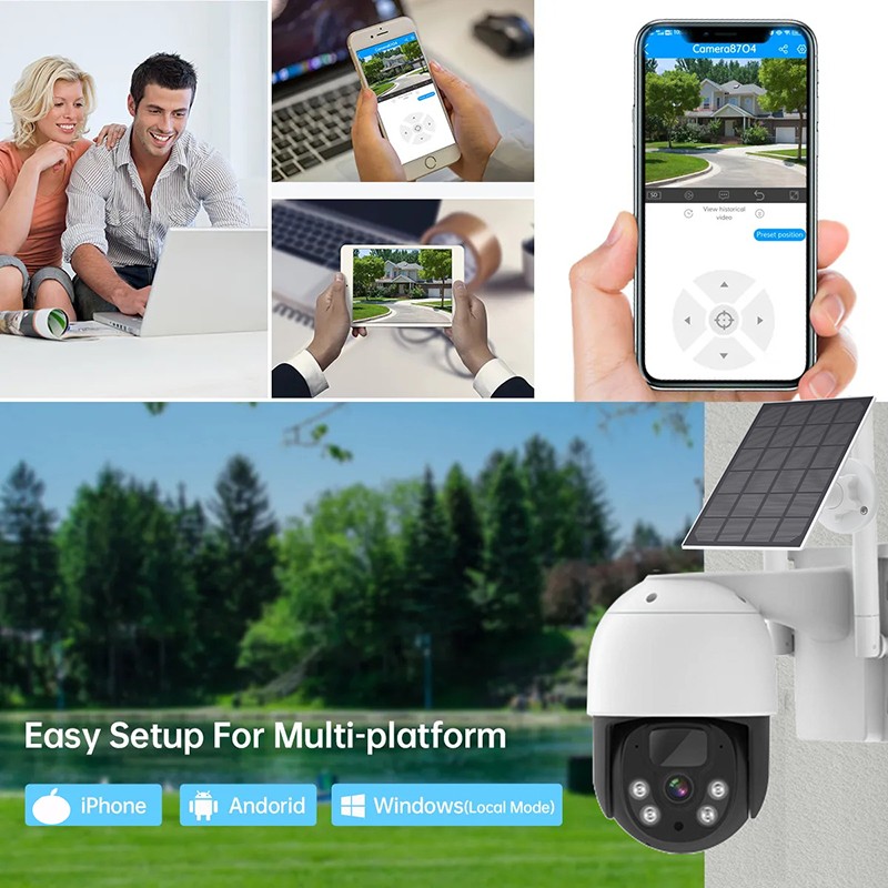 Solar CCTV Kit Supplier - 4MP Battery Two Way Audio PTZ