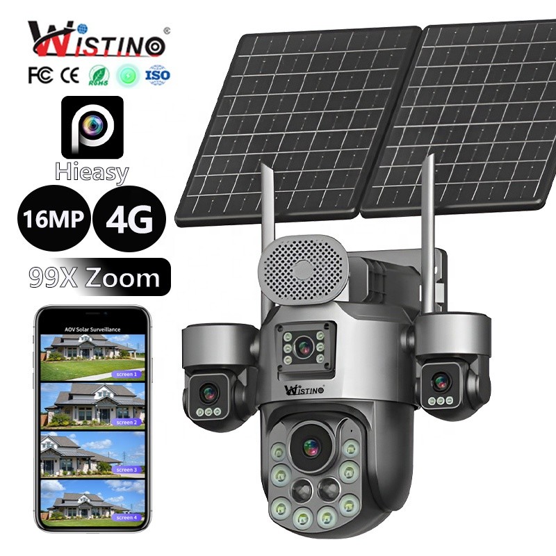 Solar Camera Supplier - 16MP 4 Lens 99X Zoom Tracking
