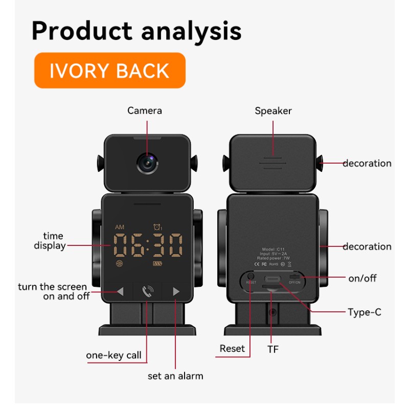 Wall Clock Camera Factory - 2.4G Smart Motion Detection