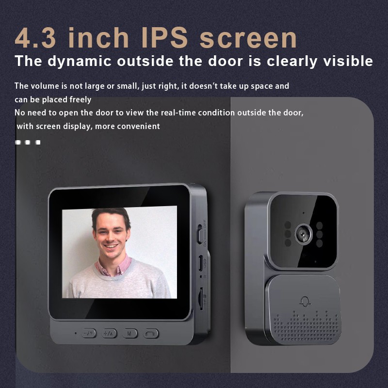 Video Doorbell Manufacturer - 1080p 4.3inch LCD 800mAh