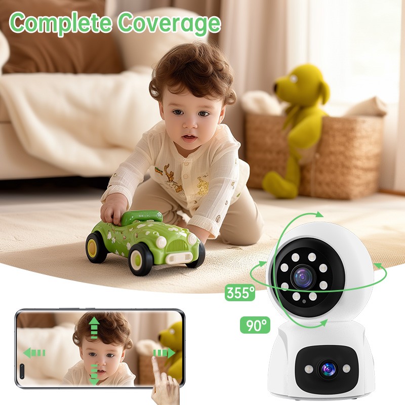 Indoor Pet Camera Manufacturer - 6MP Dual Lens One Touch Talk