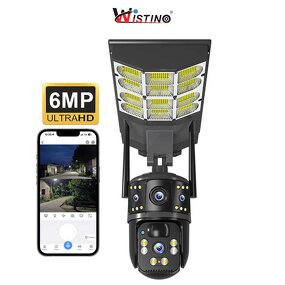 Solar Lamp Camera Supplier - 6MP Dual Lens 128G Support