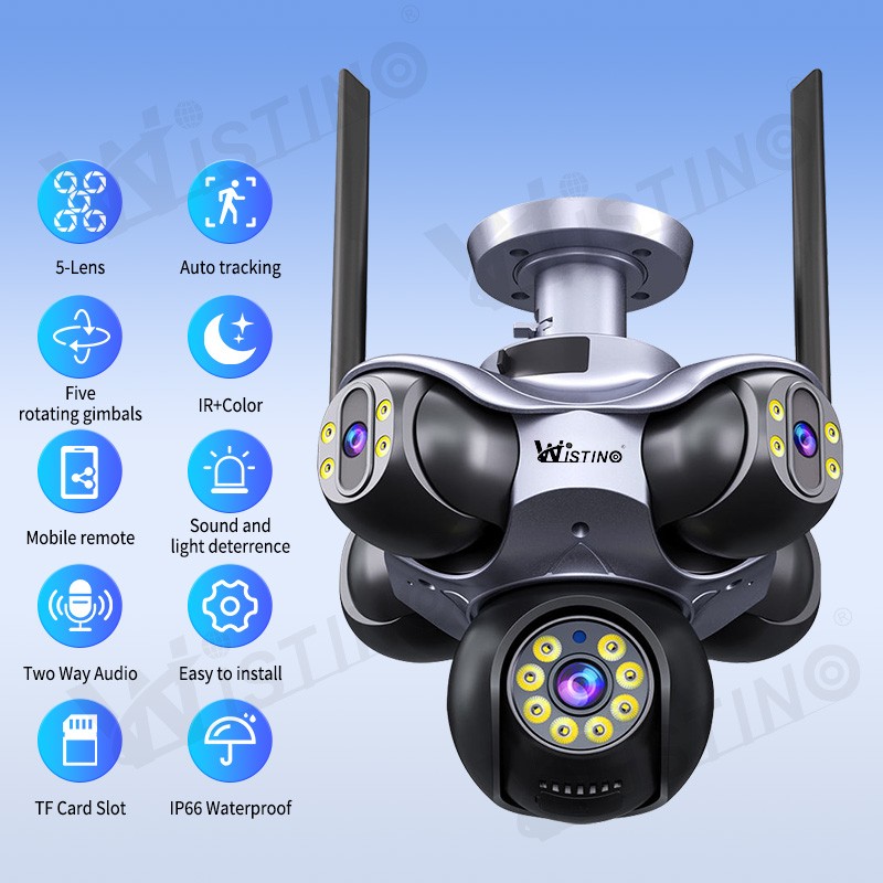 Outdoor CCTV Manufacturer - 25MP Five Lens PTZ IP67