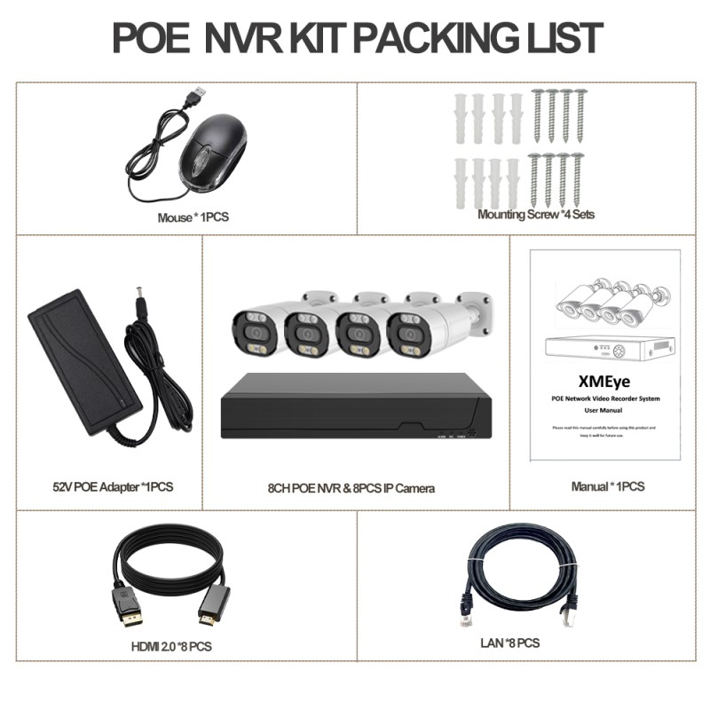 POE CCTV System Manufacturer - 4K Tseye Colorful Night