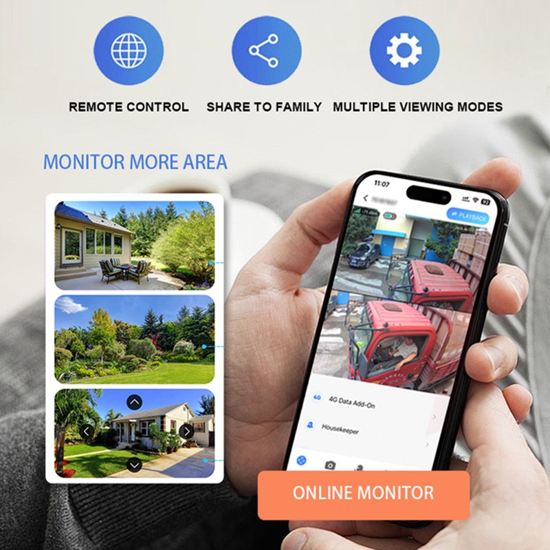 Solar Lamp Camera Supplier - 6MP Dual Lens 128G Support