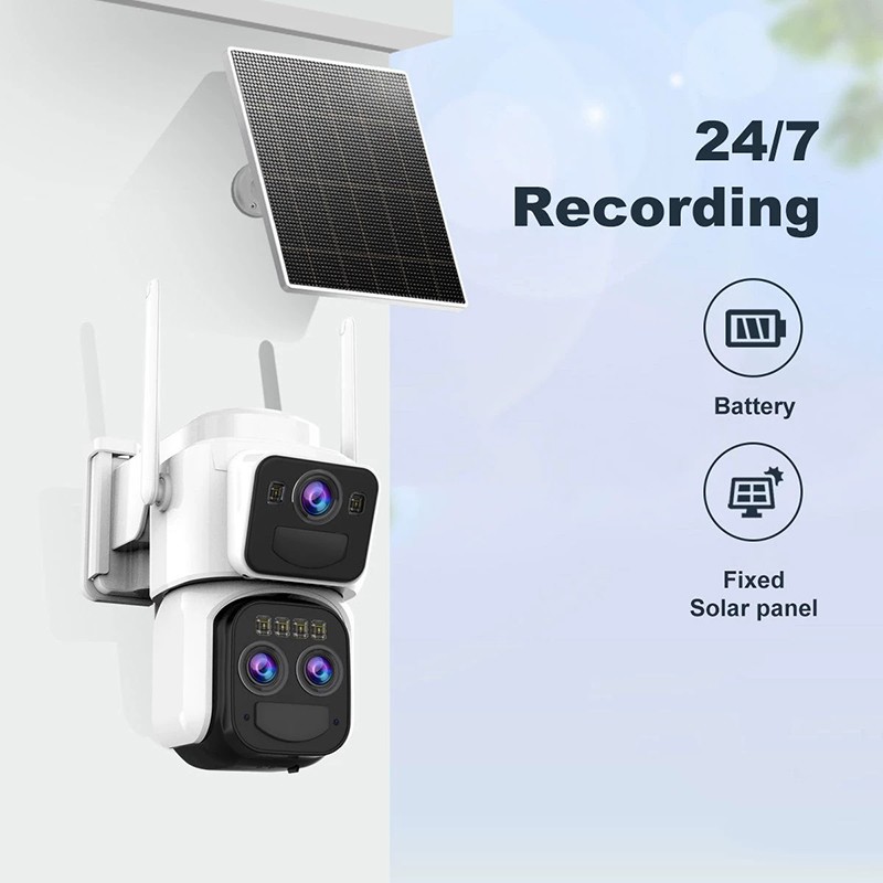 4G Security Camera Factory - 4K Dual Lens AI Human Detection