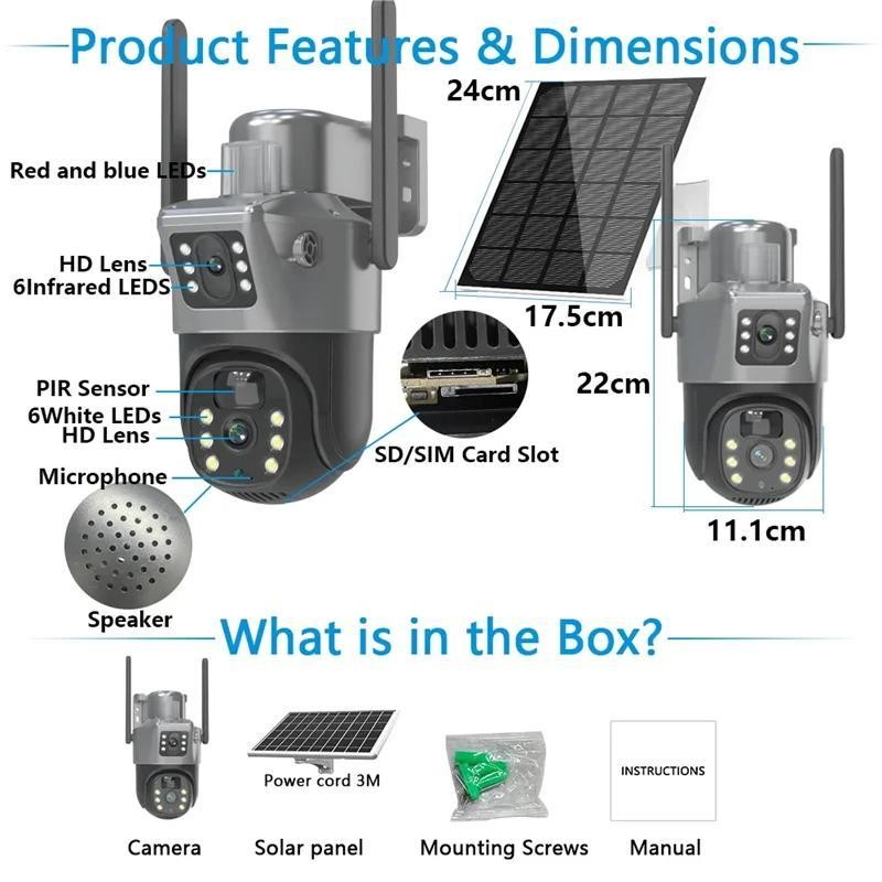 Outdoor Network Camera Manufacturer - Wireless Solar 8000mAh