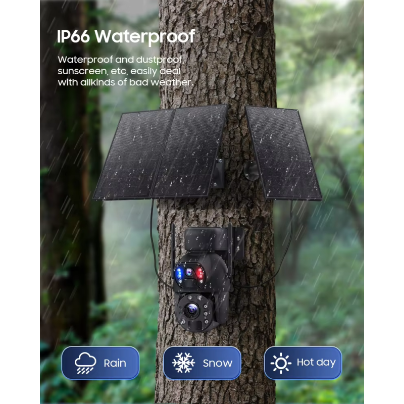 Solar IP Camera Supplier - 12MP 50X Zoom 24 Hours