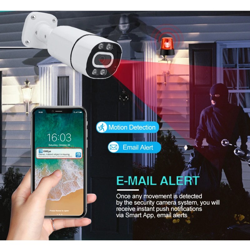 POE Camera Kit Manufacturer - 8MP Bullet Two Way Voice