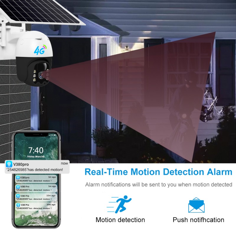 Outdoor Solar Camera Supplier - V380pro Wireless H.265 Auto