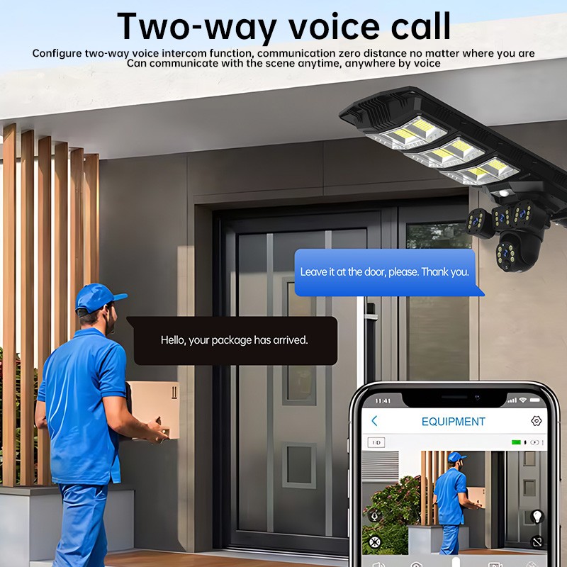 Flood Light Camera Supplier - Three Lens HD 4G Network