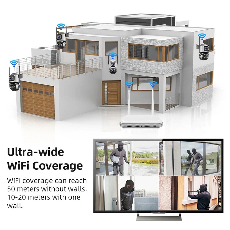 Home Security System Factory - Xmeye 5mp 4ch Wireless PTZ