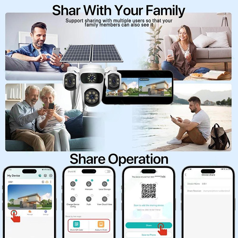 Solar Security Camera Factory - 16MP 4G PIR Built-in Siren