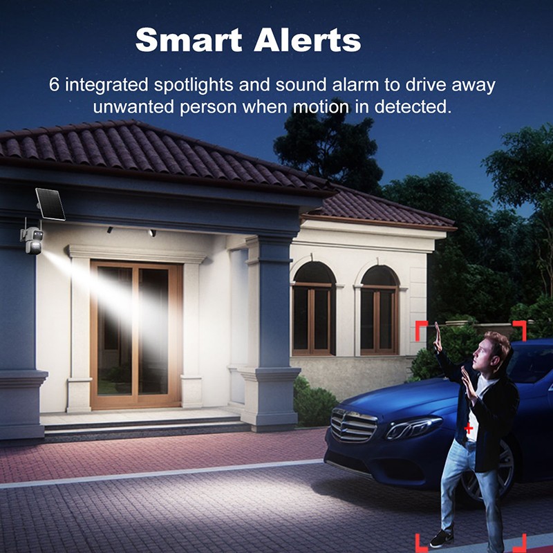 4G Security Camera Factory - 4K Dual Lens AI Human Detection