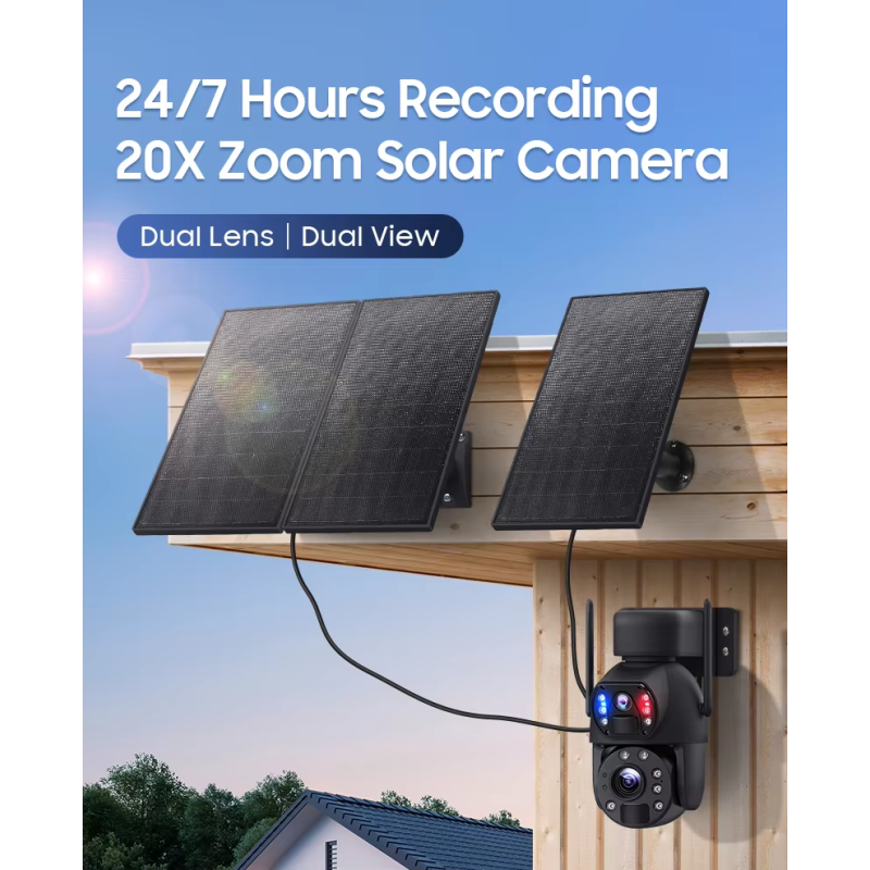 Solar IP Camera Supplier - 12MP 50X Zoom 24 Hours