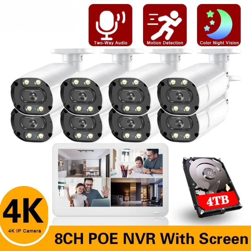 POE Camera Kit Manufacturer - 8MP Bullet Two Way Voice