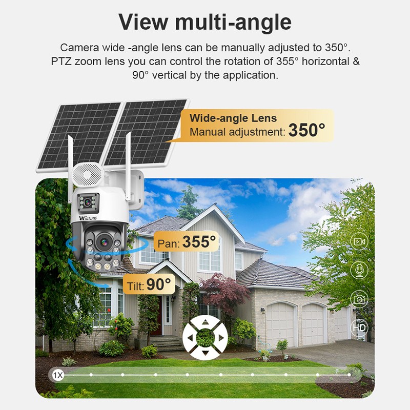 Solar Security Camera Factory - 4K Dual Lens Auto Zoom