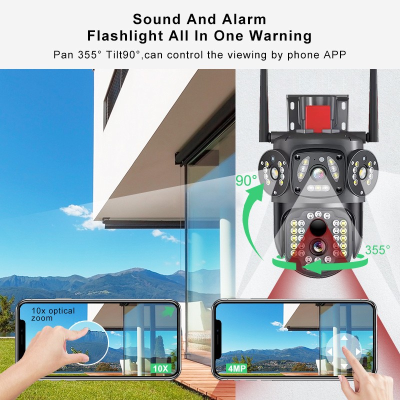 Solar Camera Supplier - 12MP Triple Screen 10X Zoom