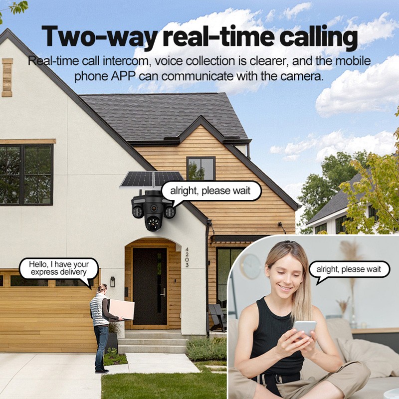 Solar CCTV Manufacturer - 12MP Three Lens Auto Tracking