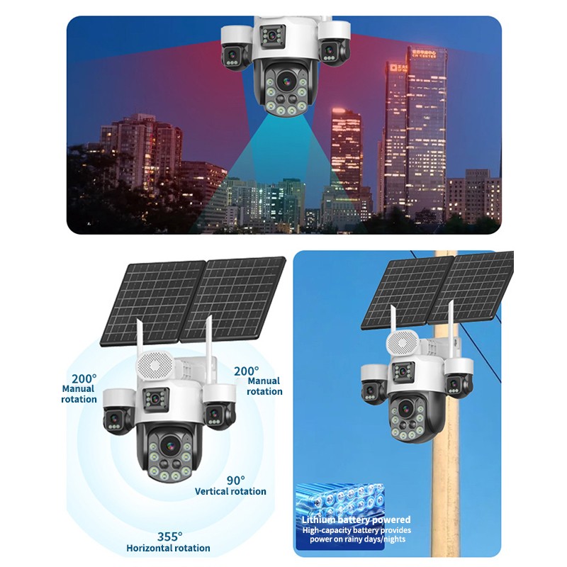 Solar Camera Supplier - 16MP 4 Lens 99X Zoom Tracking