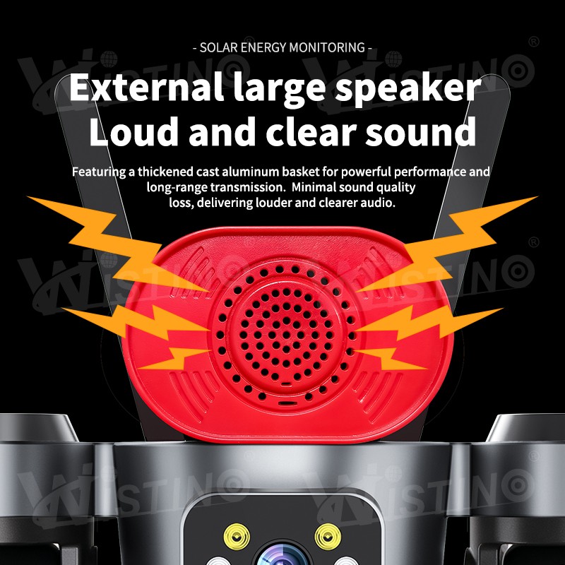 Solar Network Camera Supplier - 16MP Dual Panel 4G Speaker