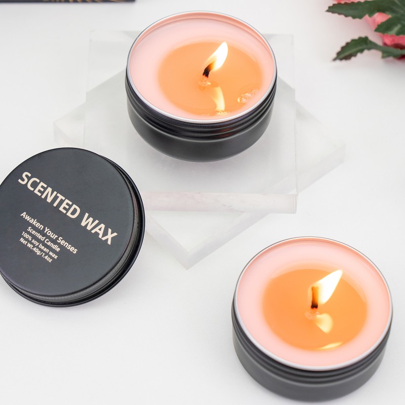 Scented Candles Supplier - Wholesale Home Decor Luxury Metal Tin Jar 2 Pack