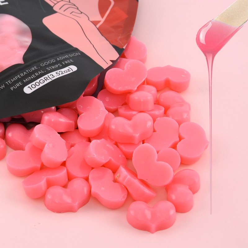 Hard Wax Bean Supplier - WAXKISS 100g Painless Customize Lavender Rose Love