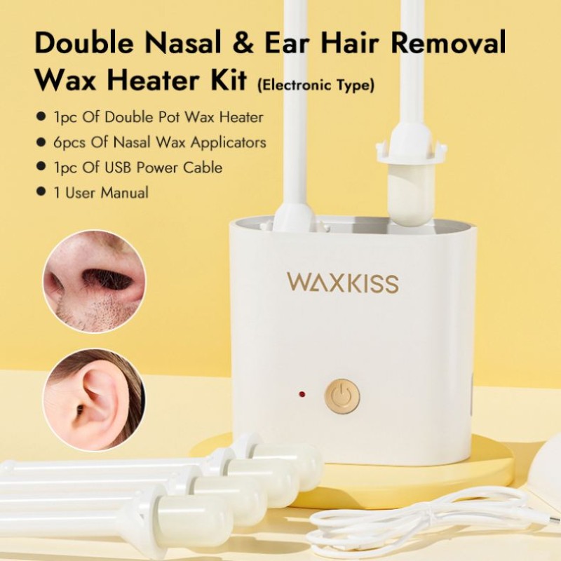 Nasal Wax Heater Supplier - Hot Selling Double Ear Nose Portable Depilatory Set
