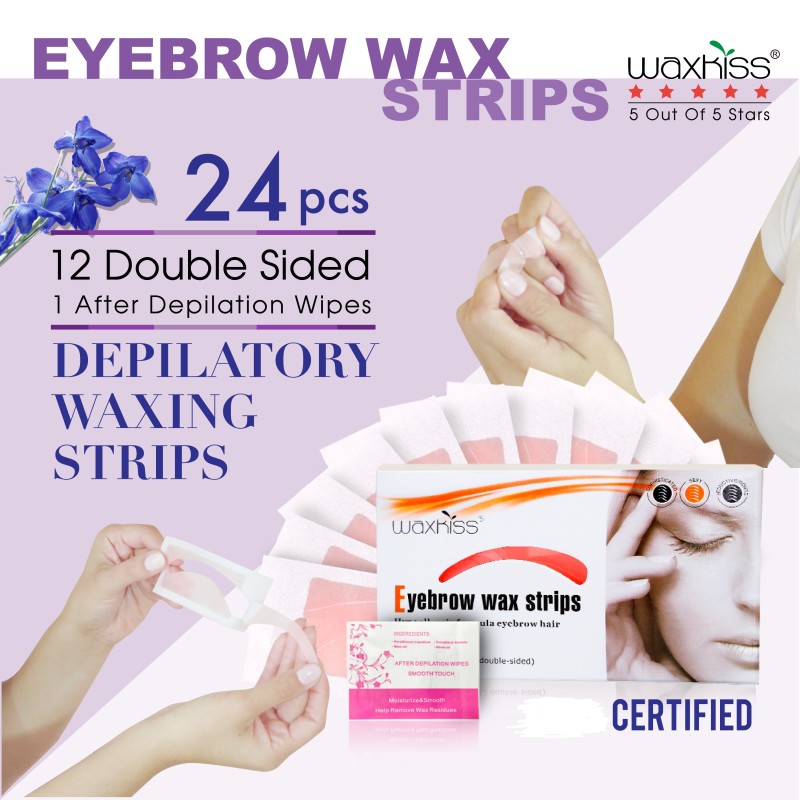 Wax Strips Supplier - 20 Sheets Double Sided Eyebrow Shaped Feature