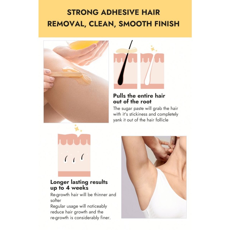 Sugar Paste Wax Manufacturer - Factory Wholesale 200g Lemon Painless for Face