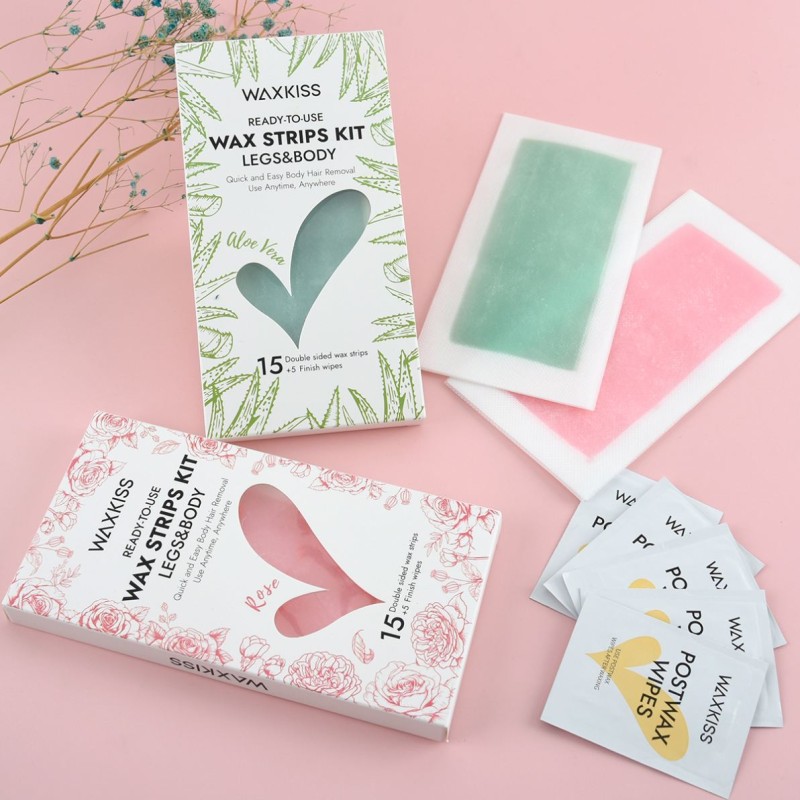 Wax Strips Kit Manufacturer - WAXKISS New Arrival Rose Cold Wholesale for Bikini
