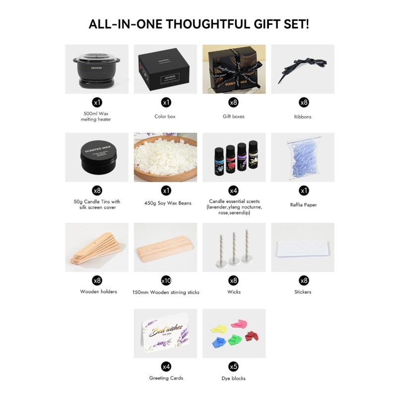 Soy Wax Candle Kit Factory - 2025 Hot Sale DIY Complete with Multi Functional