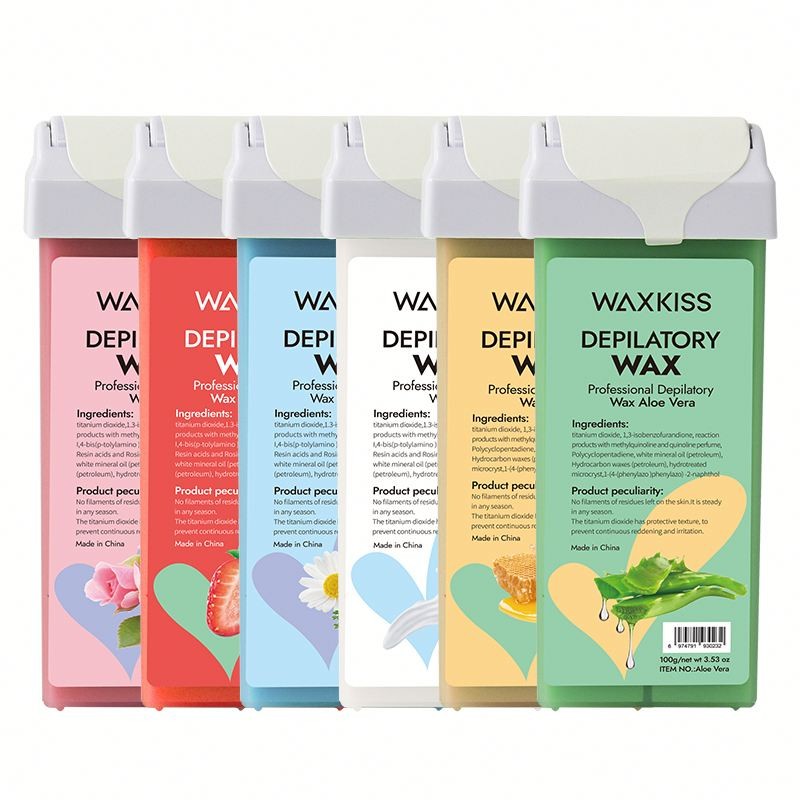 Cartridge Roll on Wax Factory - WAXKISS Private Label for Body Wholesale Aloe