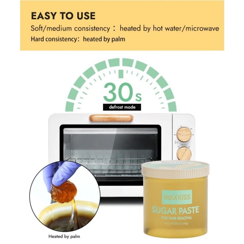 Sugar Paste Wax Supplier - WAXKISS Painless 450g 650g 1300g for Body