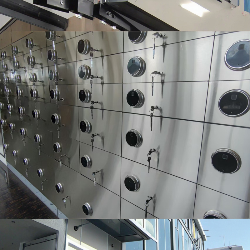 Safe Deposit Box Manufacturer - Custom Black Door Gold Brass