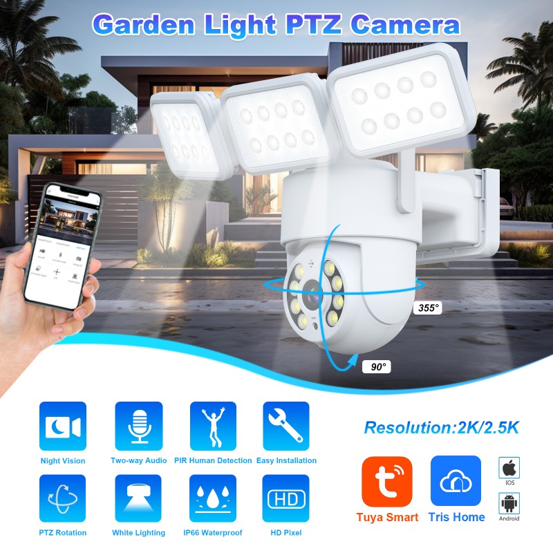 Garden Camera Manufacturer - 4MP Outdoor Light Lamp