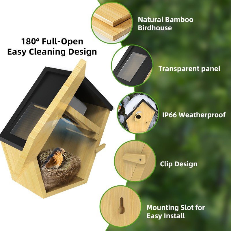 Smart Birdhouse Manufacturer - 5MP WiFi Solar IP66