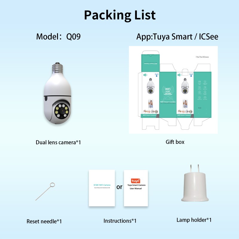 Bulb Camera Manufacturer - 1080P E27 Wireless Light Bulb