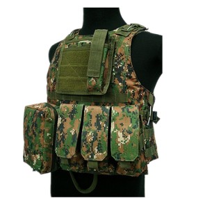 Molle Vest Manufacturer - High Density Nylon Woodland Camo