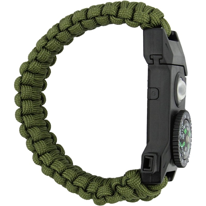 Paracord Bracelet Factory - 7 in 1 Emergency Whistle Compass