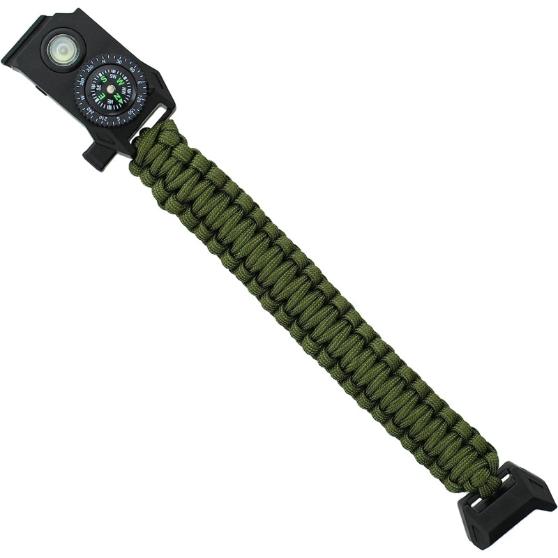 Paracord Bracelet Factory - 7 in 1 Emergency Whistle Compass