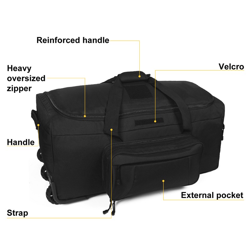 Canvas Duffle Supplier - Nylon Zipper Closure Luggage