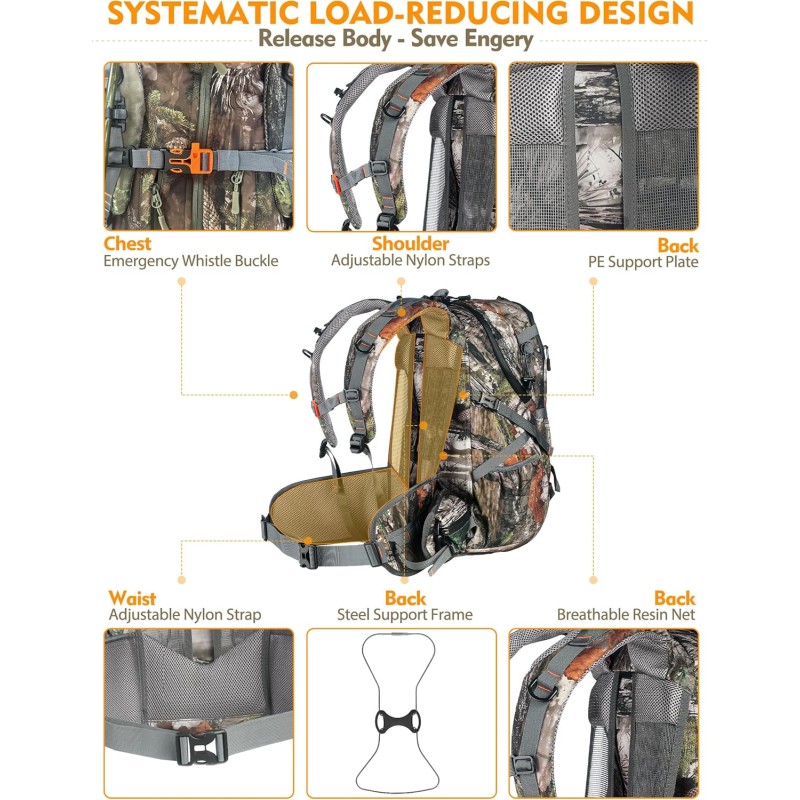 Hunting Backpack Factory - Leaf Camo Suspension System