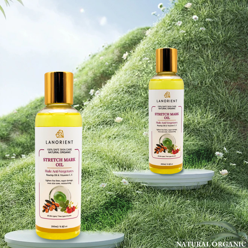 100% Natural Organic Vitamin E Skin Care to Remove Stretch Marks Skin Revitalizing Body Massage Oil for Women